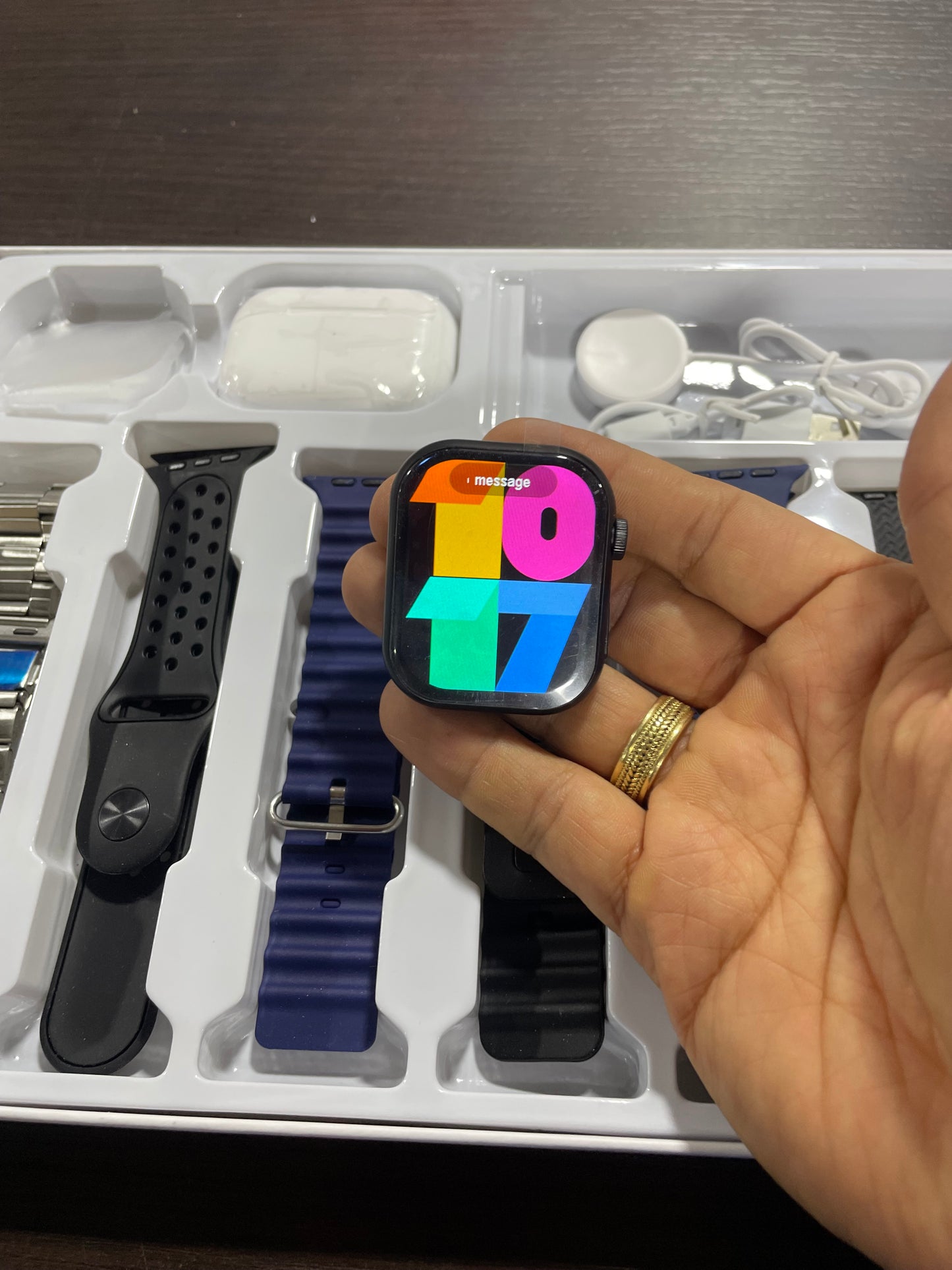 Combo Reloj V11 Audífonos 7 Pulsos